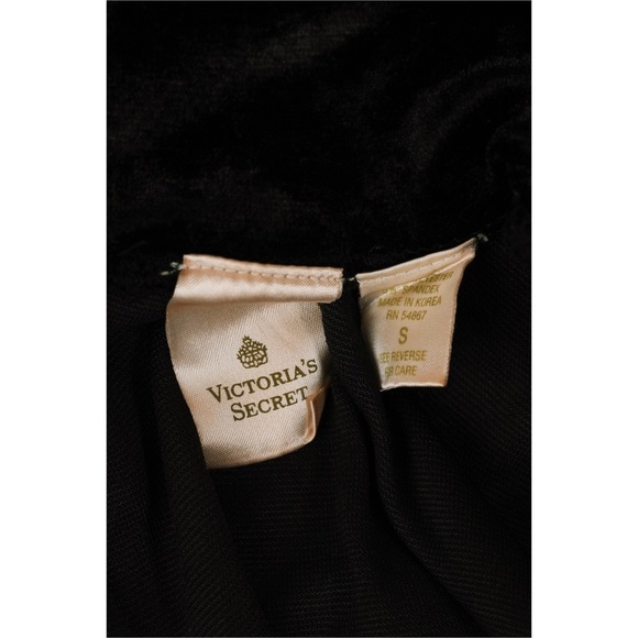Sz S Vtg Victoria’s Secret Gold Crown Label Black Crushed Velvet Bodysuit GUC - Picture 4 of 4